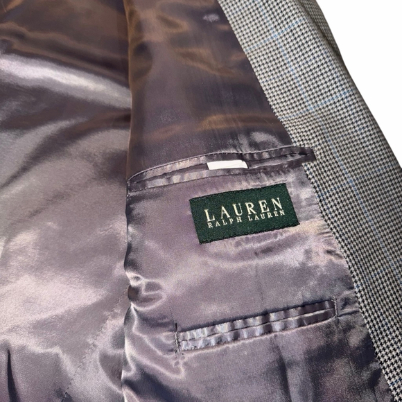 Lauren Ralph Lauren Light Gray Glen Plaid Sport Coat - Picture 3 of 7